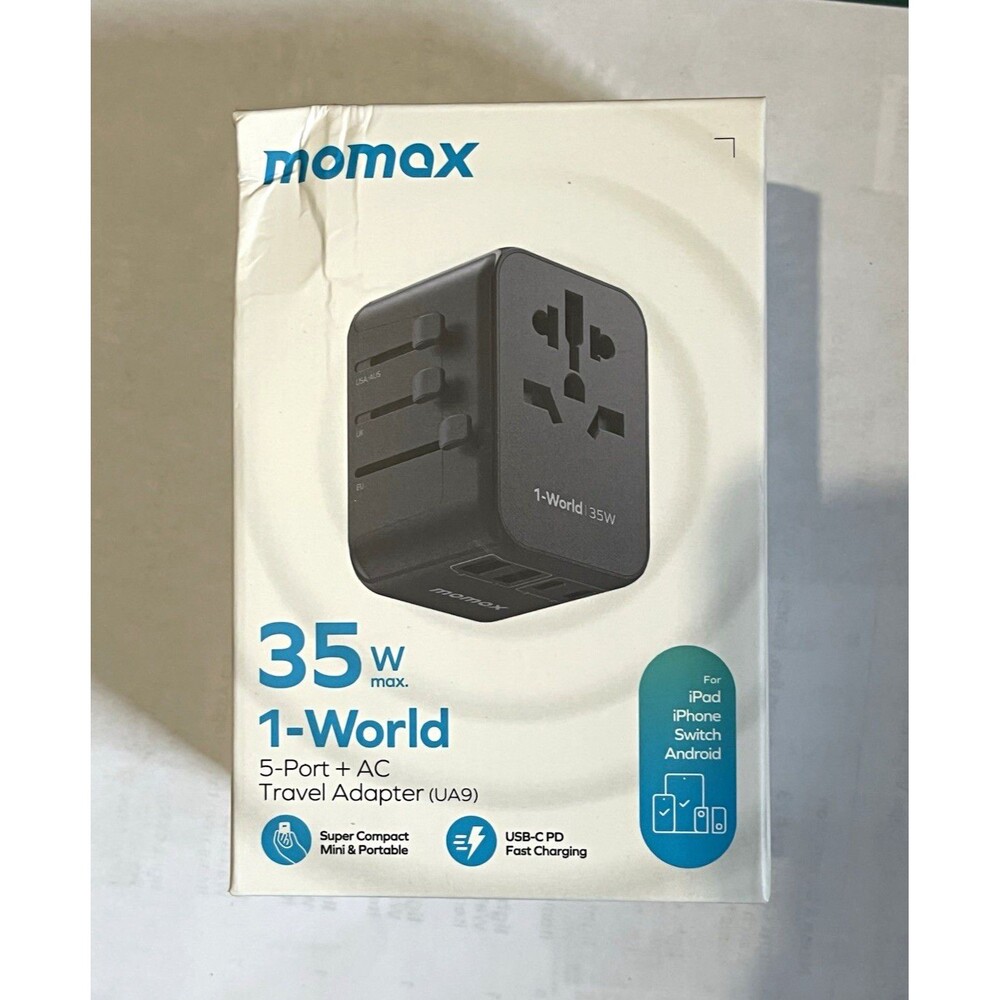 Momax 1-World 35W Max 5-Port + AC Universal Travel Adapter UA9